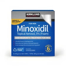 6 Months KIRKLAND MINOXIDIL 5% FOAM Hair Regrowth FOR MEN