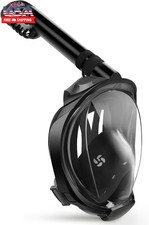 G2 Full Face Snorkel Mask with Latest Dry Top System,Foldable 180 Degree Panoram