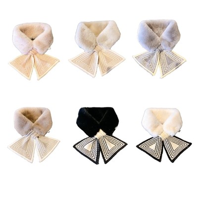 Furry Furs Shawl Winter Warm Neck Wrap Shawl Scarf Wedding Bridal Neckerchief