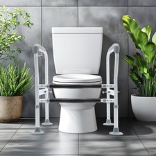 Toilet Safety Rails Toilet Handles for Elderly Handicap Toilet Frame Grab Bar