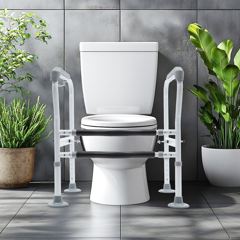 Toilet Safety Rails Toilet Handles for Elderly Handicap Toilet Frame Grab Bar