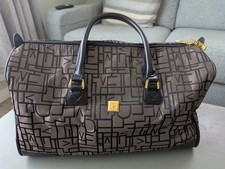Diane Von Furstenberg Duffle Bag Monogram Logo Black