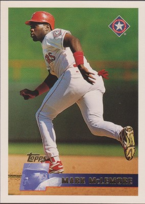 1996 Topps #166 Mark McLemore Texas Rangers Baseball Card