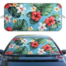 Summer Beach Car Windshield Sunshades Blue Green 59"L x 31.5"W Summer Beach 19