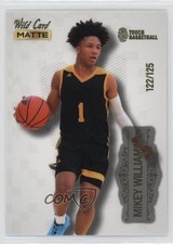 2022 Matte Draft Touch Basketball White - Squares /125 Mikey Williams #MB-60 0b2