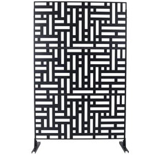 Outdoor  Indoor Privacy Screen Metal Privacy Screen 76" H48" W,Freestanding De