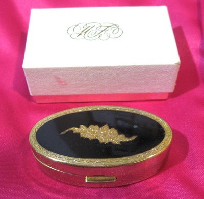 c1958 Vintage MAX FACTOR HI-FI Red on Red LIPSTICK with BRASS CASE & BOX
