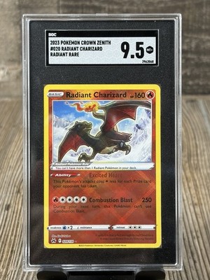 pokemon crown zenith card list & price Pokemon 2023 Radiant Charizard Crown Zenith 020/159 Trading Card SGC 9.5