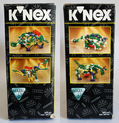 ULTRA RARE VINTAGE 1996 KNEX 322 PCS 24123 8 DINOSAURS MODELS