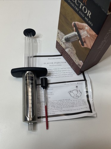 Williams Sonoma Aroma-Injektor für Geflügel und Fleisch Edelstahl NEU IM KARTON - Bild 3 von 3
