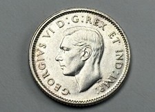 1947 Canada 10 Cent Dime Silver Coin - Maple Leaf - Beautiful Coin