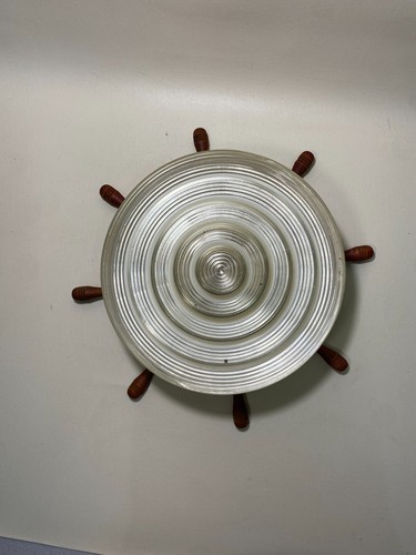 Vintage Schiff Rad Deckenleuchte Leuchte Bullauge Maritim Art Deco 10,5" x 4"