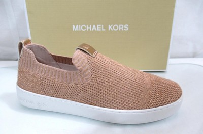 michael kors rose gold slip on sneakers