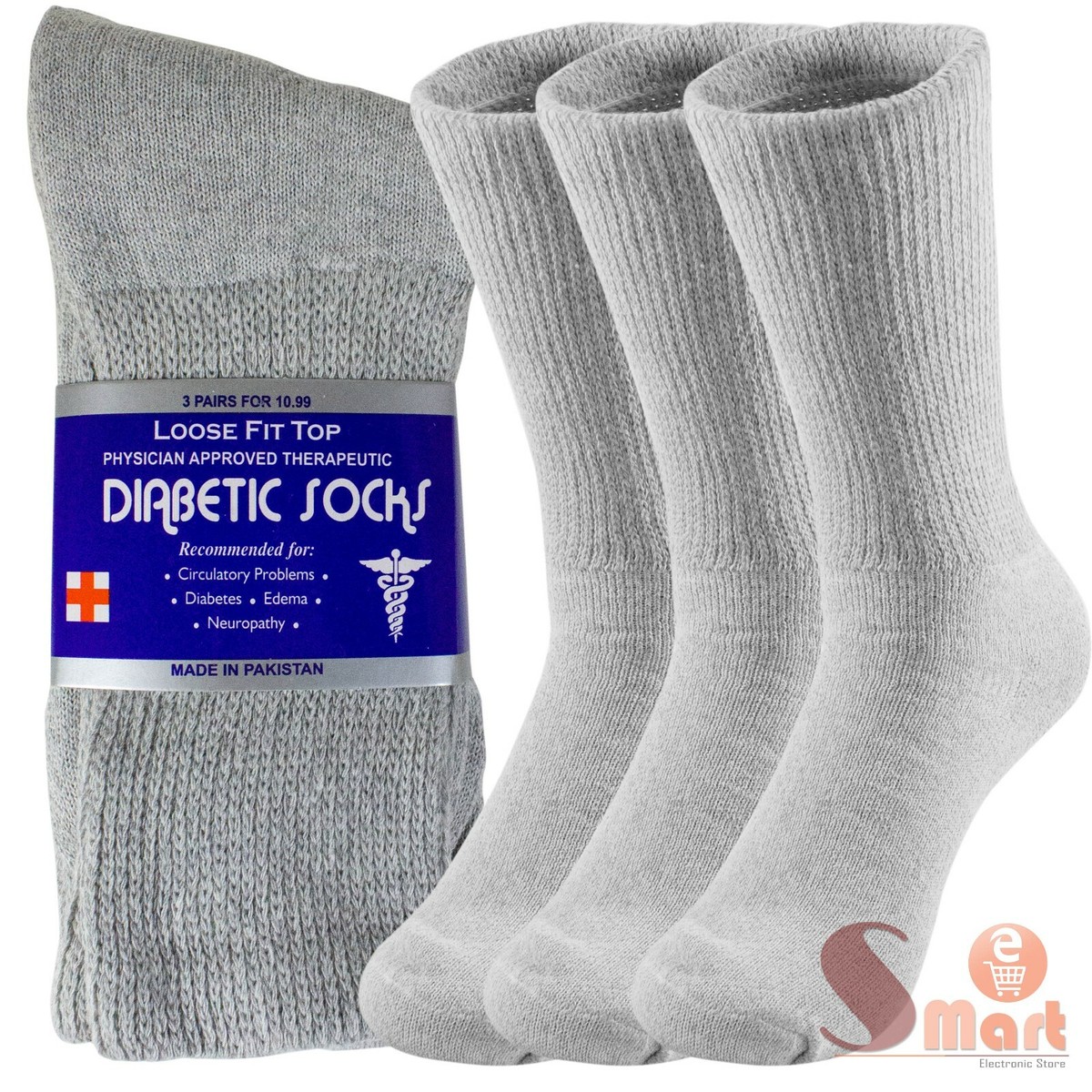 Diabetiker Socken Kurz 12 Paar Crew-Socken Für Herren Kreislauf