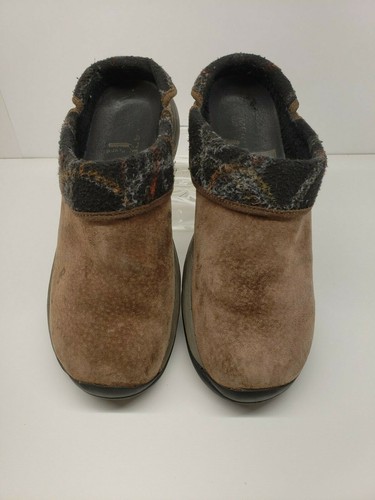 MERRELL Bracken Ortholite QForm Suede Wool Collar Moc Mule Size US 7.5 - Picture 10 of 12