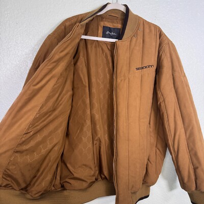 S*S様 vtg Sean john n2b n-2b down jacket Sean John Jacket Mens XL Bomber Puffer Coat Faux Suede