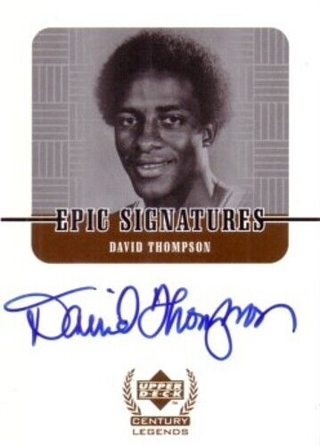 David Thompson certified signed 1999 Upper Deck Century Legends Epic Signatures - Picture 1 of 1