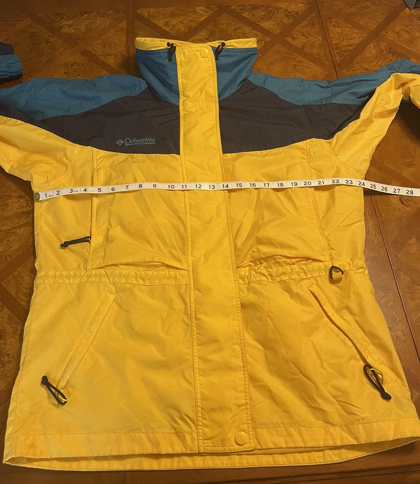 Chaqueta vintage Columbia Sportswear Company para mujer azul amarillo talla mediana Foto 4 de 4