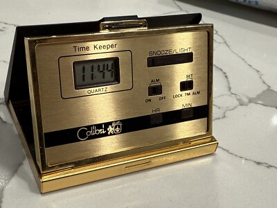 Colibri Time Keeper Travel Clock Card Case Japan With Engraveable Slot