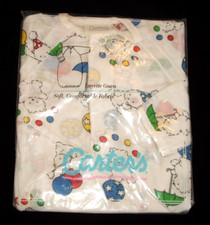Vtg Carter's LAYETTE GOWN Newborn Circus Bears USA Balloon Umbrella Ball NEW