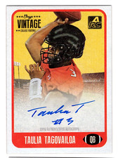 TAULIA TAGOVAILOA 2021 ONYX VINTAGE COLLEGE FOOTBALL ARC ROOKIE AUTO BLUE /400