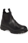 100% AUTHENTIC NEW MEN PRADA NOVO BLACK LEATHER CHELSEA BOOTS UK 12/US 13 — photo 1
