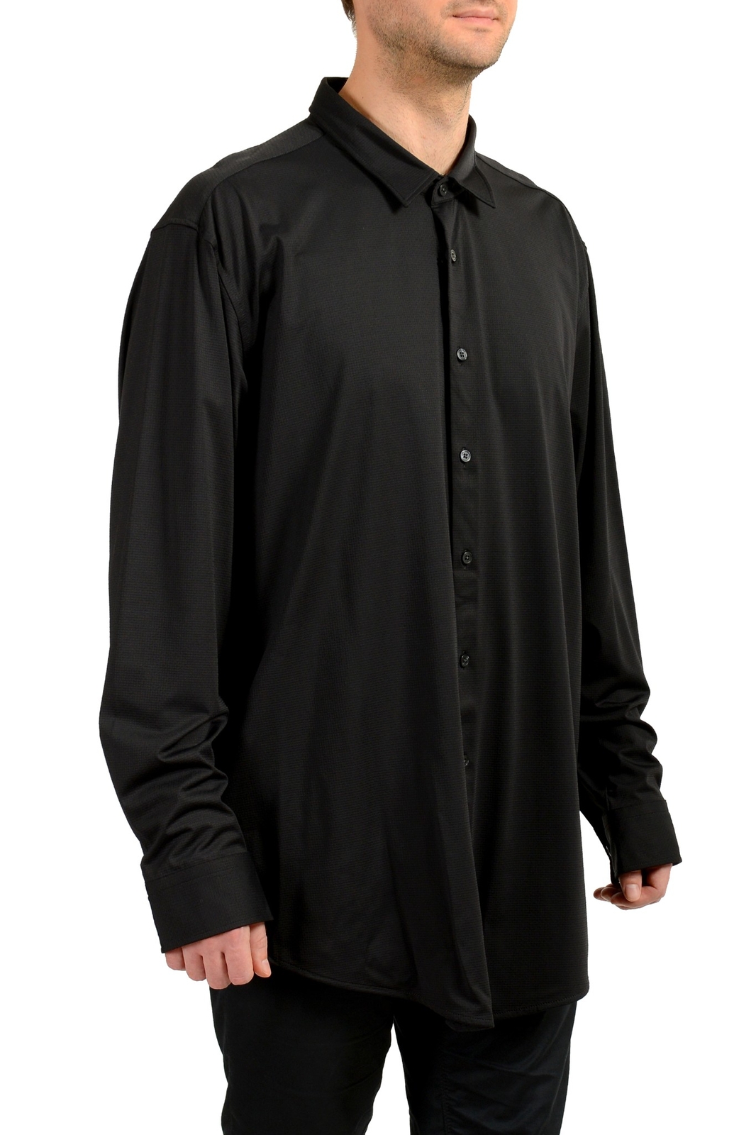 Hugo Boss Men's "Robbie_F_BT" Sharp Fit Geometric Print Shirt US 5XL IT 62