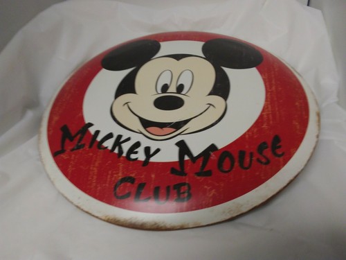 "Open Road" Brand Disney Round, Metal "Mickey Mouse Club" button sign. - Picture 2 of 6