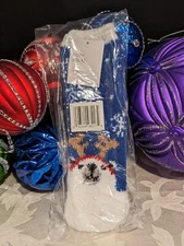 Womens Polar Bear Snowflake Novelty Holiday Cozy Slipper Socks  9-11 New SL13