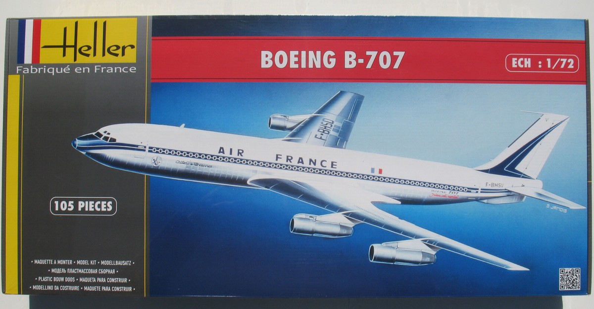 エレール１／７２(大スケール)ルフトハンザ／エールフランス航空Ｂ７０７－３００ Air France Boeing 707-300 F-BHSC InFlight die-cast