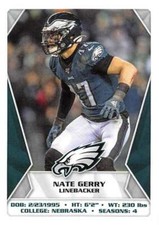 2020 Panini NFL Stickers #340 Nate Gerry Philadelphia Eagles