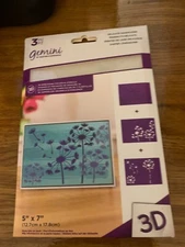 Crafters Companion Gemini Delicate Dandelions 3D Embossing Folder & Stencils NEW
