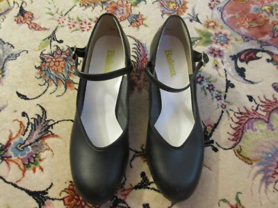 Balera Black Character Dance Shoes Womens sz 5 1/2 M