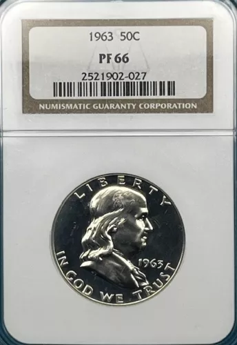 1963 Franklin Half Dollar 50c NGC PF 66