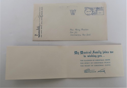 VTG Lawrence Welk 1959 Joy to the World Envelope and Holiday Note Rare Ephemera - Picture 4 of 8
