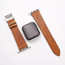 VIntage Golden Vachetta Leather Apple Watch Band 38mm 40mm 41mm 42mm 44mm 45mm