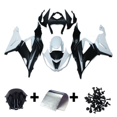 For Kawasaki Ninja ZX6R ZX636 2013 - 2018 White Black Fairings Bodywork Cowling