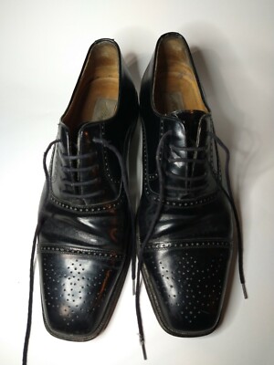Mezlan Black Leather Oxford Dress Shoes Men’s Size 9.5 Mezlan European Black Oxford Shoes | Arrowsmith Shoes main image 2
