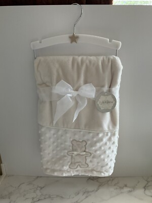 Kyle Deena Baby Blanket Beige Bear 30x30 WITH HANGER - Main Image