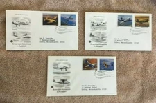 ((3)) First Day of Issue ~ Mixed ~ American Advances Aviation  Estate Find # 536