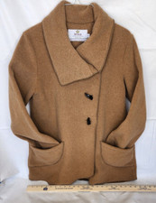 Brown Janska 3" Shawl Collar Swing Jacket With Toggle Closures