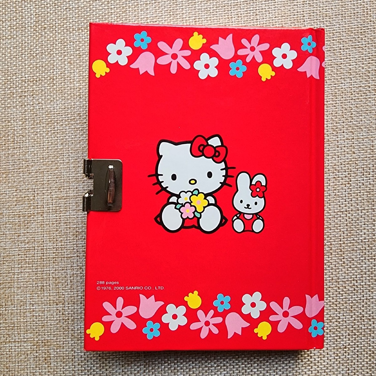 【廃盤】RED HOTS / 10 YEARS DIARY Sanrio Hello Kitty Diary Red 2000 Vtg Y2K Lock & Key
