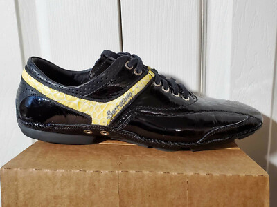 Fabi Barracuda B929 Black & Gold Skin Italian Sneakers - 42 EU (8 UK | 8.5 US)