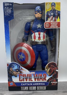 Marvel Hero Series Captain America Electronic Voice Sound Effects Hasbro Sealed