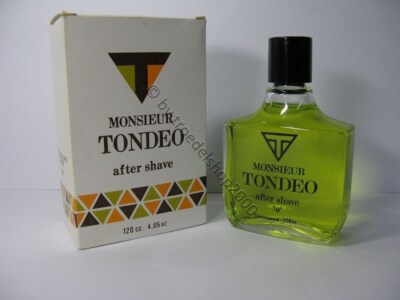 d308) Vintage Flakon Monsieur Tondeo After Shave Tondeo France OVP AS 120ml