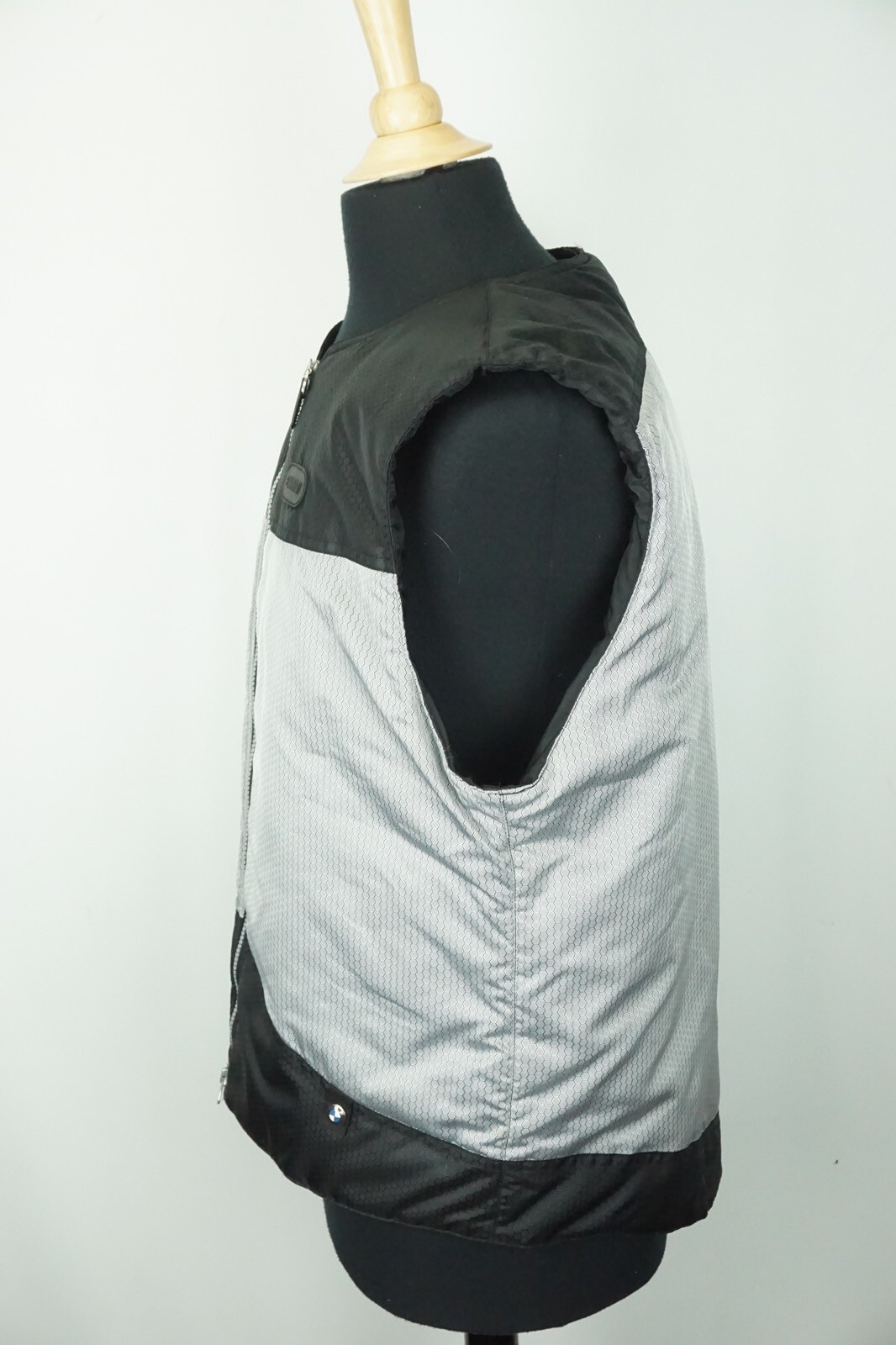 BMW Motorrad Vest Gray Black Motorcycle Vest Sz XL Gem
