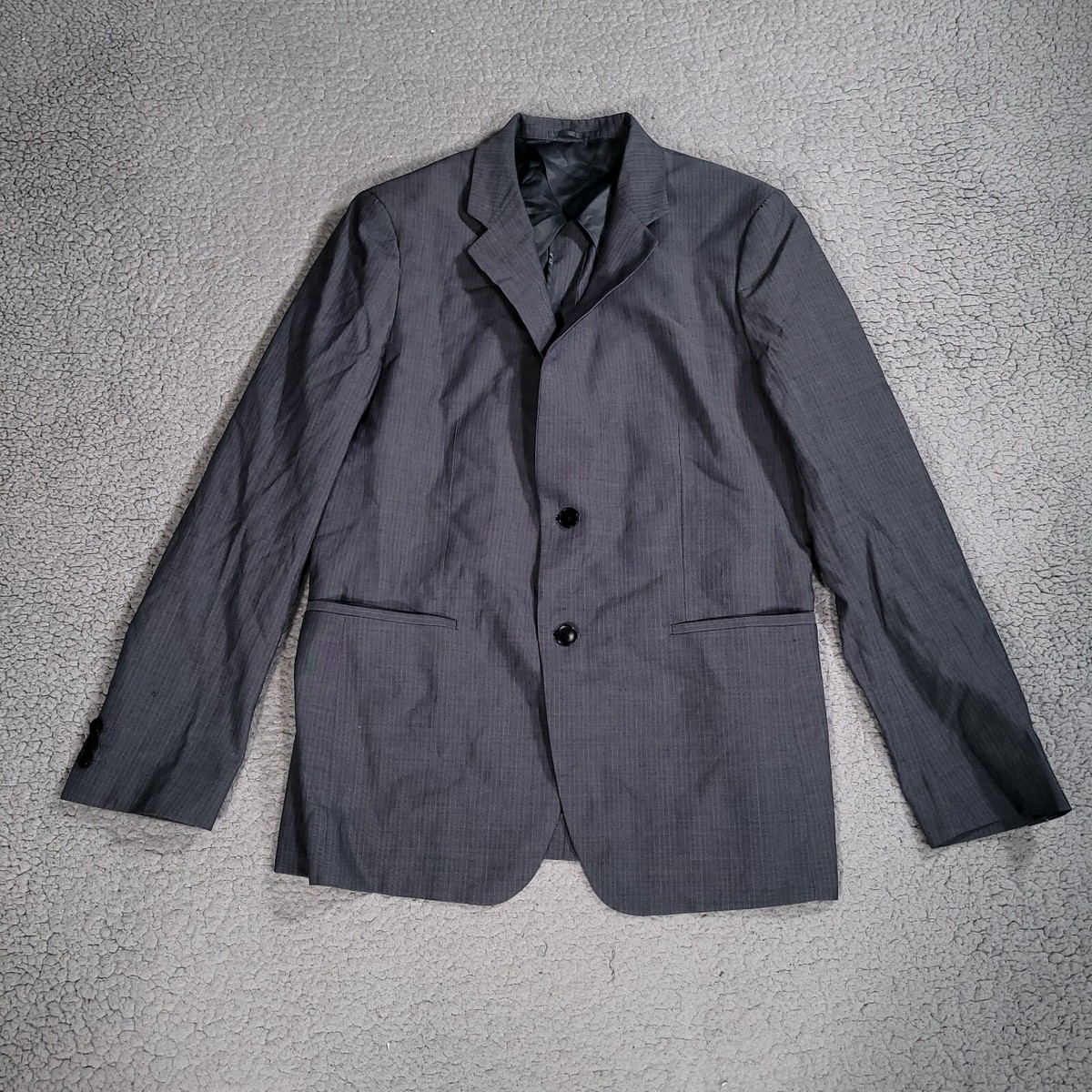 Theory Blazer Mens 42 Gray Single Breasted Wool Sport Coat Button Up