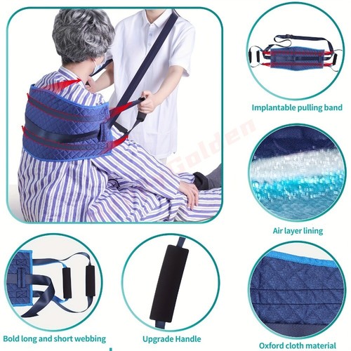 Stand Up Assistance Belt with Shoulder Strap Transfer Patient Bedridden Elderly - Picture 5 of 15