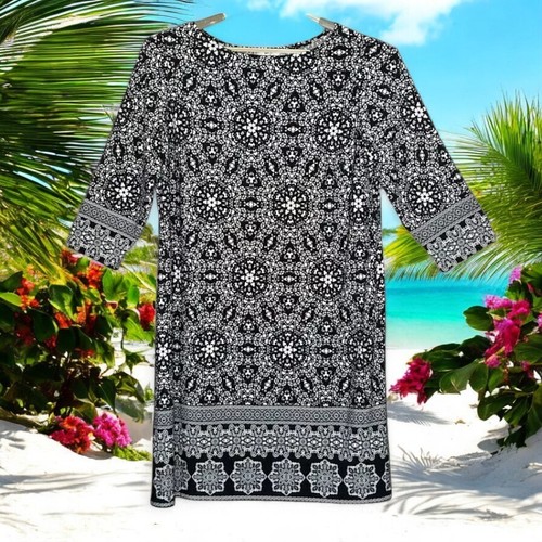 Wisp Paisley Shift Dress Women's Plus Size 18W Anaisey Jersey Knit New - Picture 5 of 10
