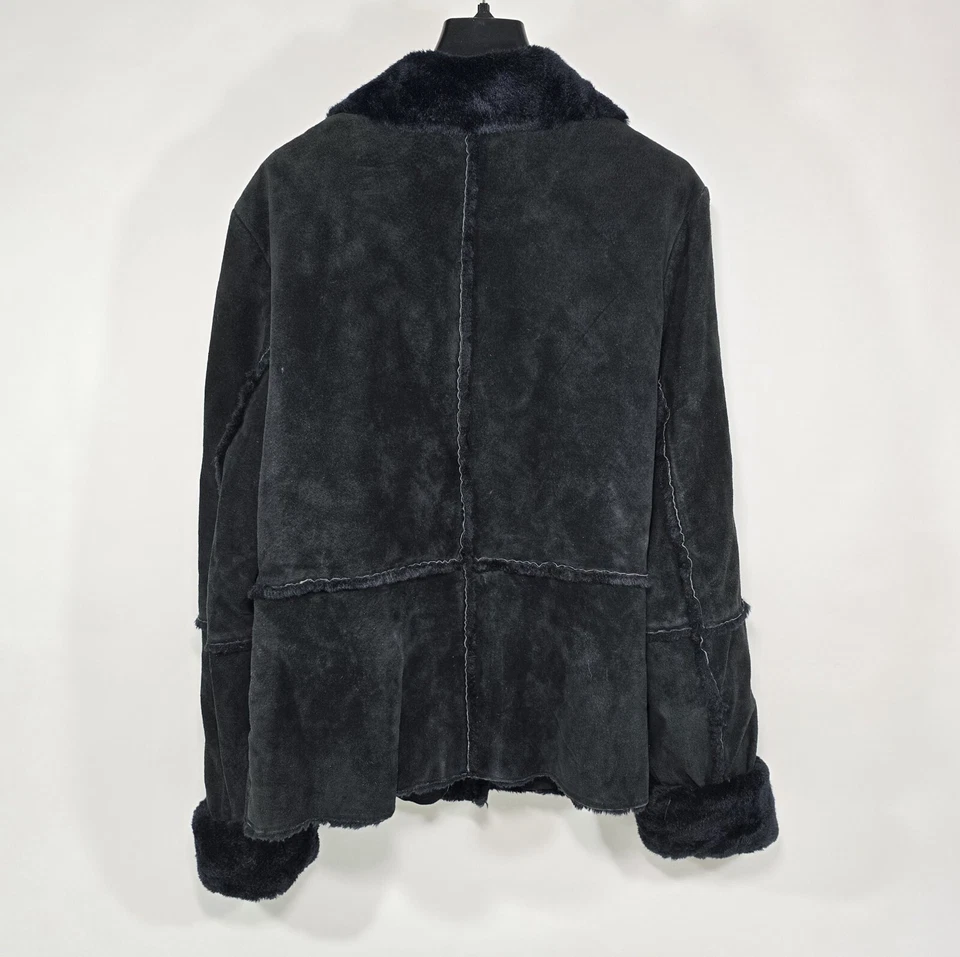 ESPRIT OUTDOORWEAR Abrigo de Cuero para Mujer Talla Grande Piel de Cerdo Gamuza y Chaqueta de Piel Fuax Foto 2 de 4